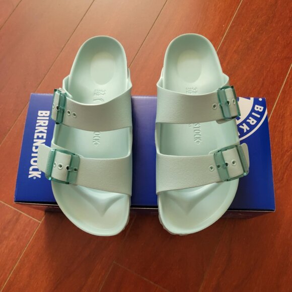 Birkenstock Women's Arizona Stealth Buckle EVA - Surf Green - Picture 4 of 7